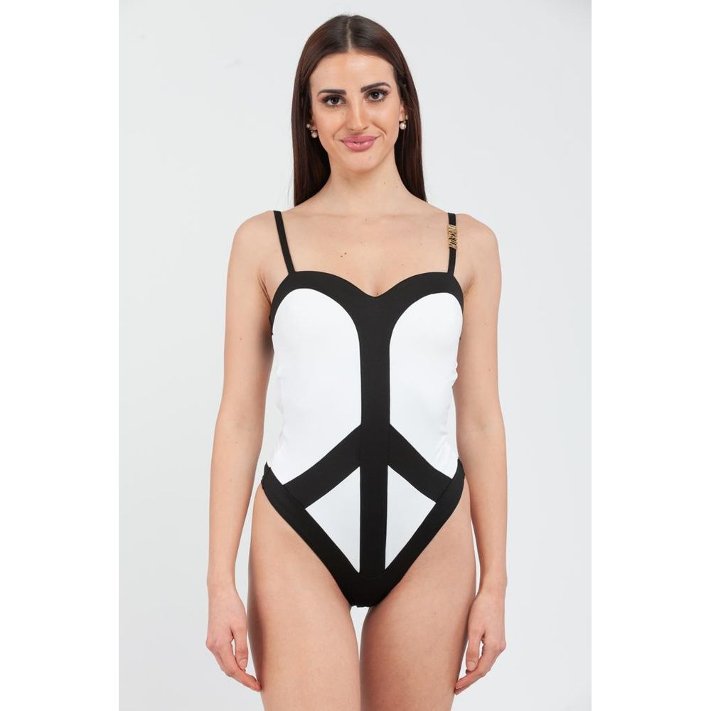 Moschino White Polyamide One-Piece Swimsuit