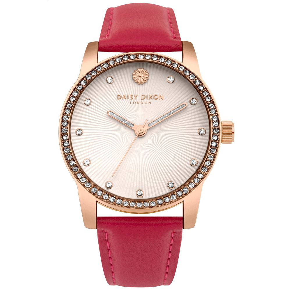 DAISY DIXON Red Leather Dress Watch