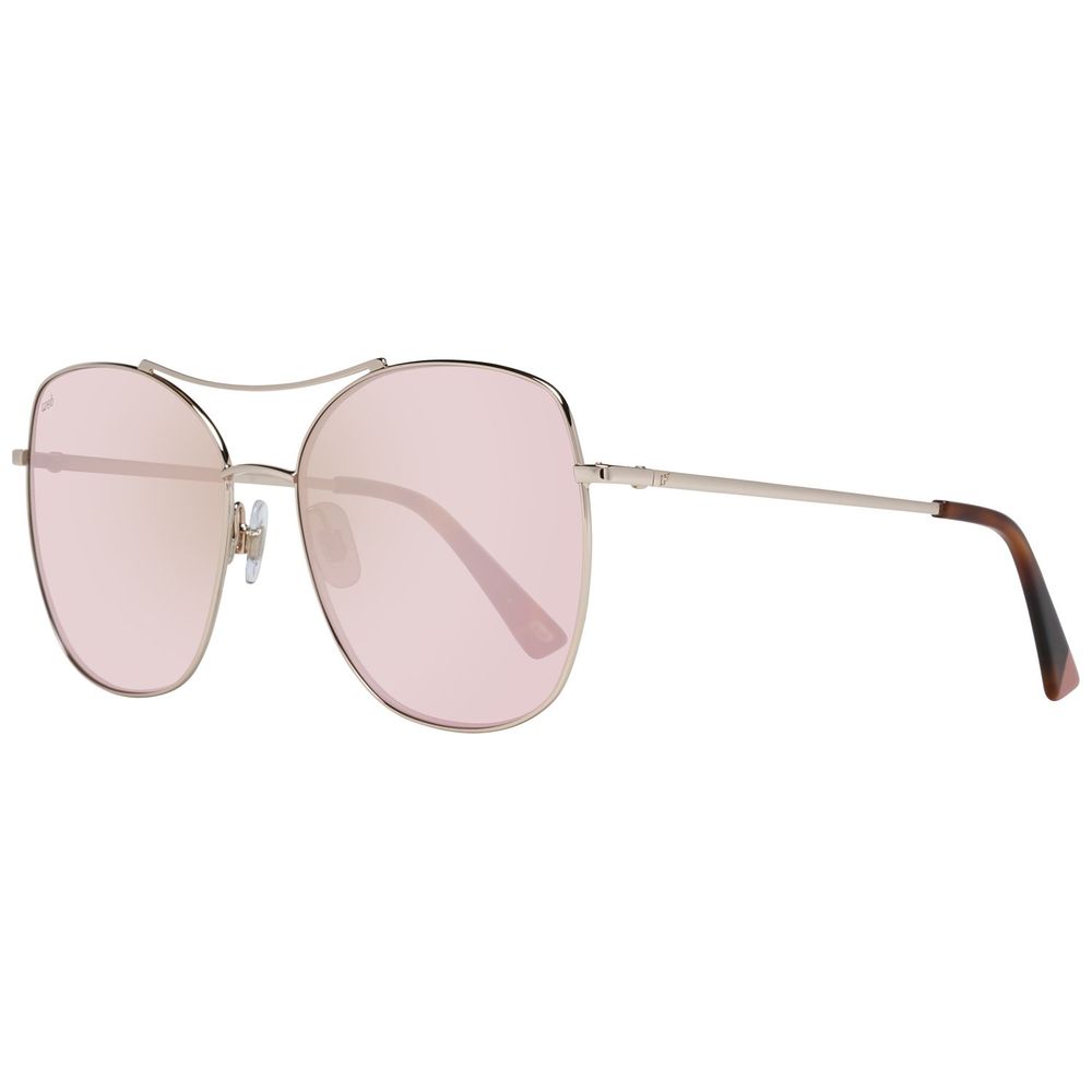 WEB EYEWEAR Rose Gold Metal Sunglasses