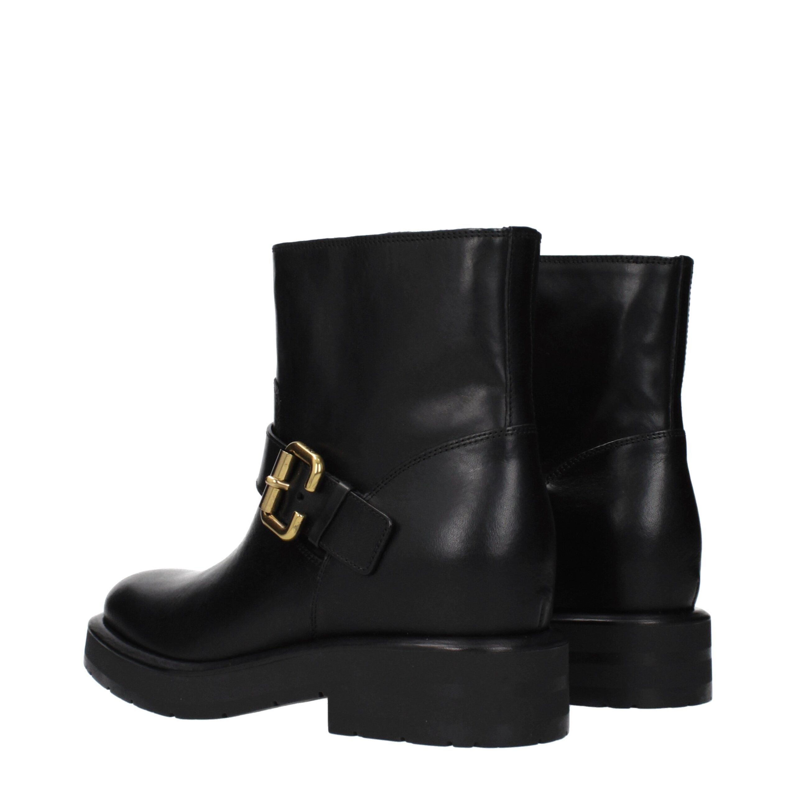 Chloé Black Leather Ankle Boots