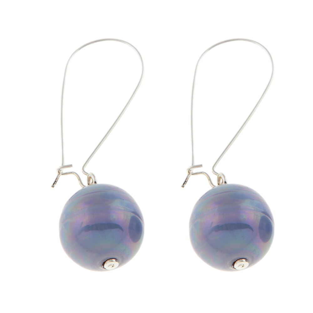 CRISTIAN LAY Blue Stainless Steel Earrings