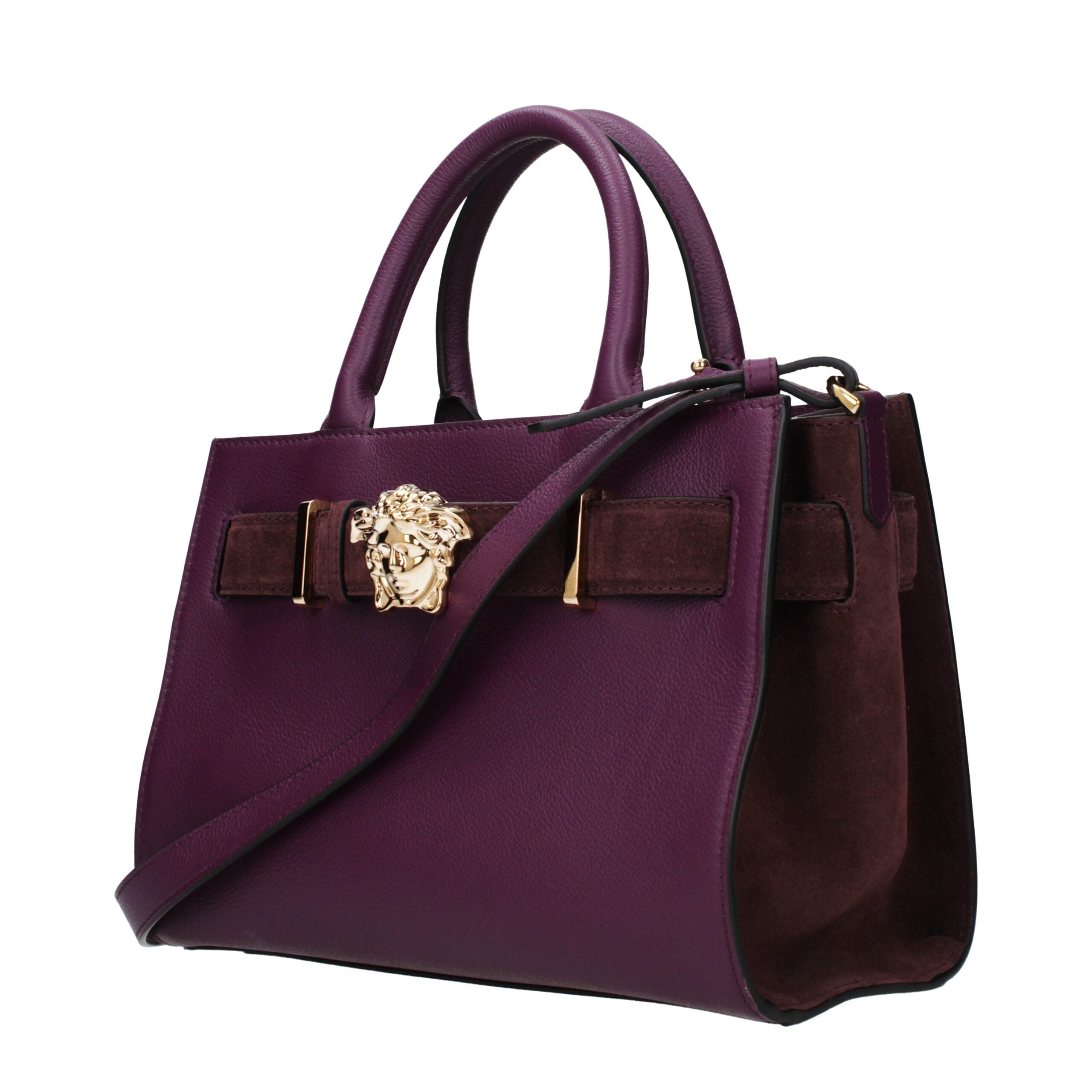 Versace Purple Leather Handbag