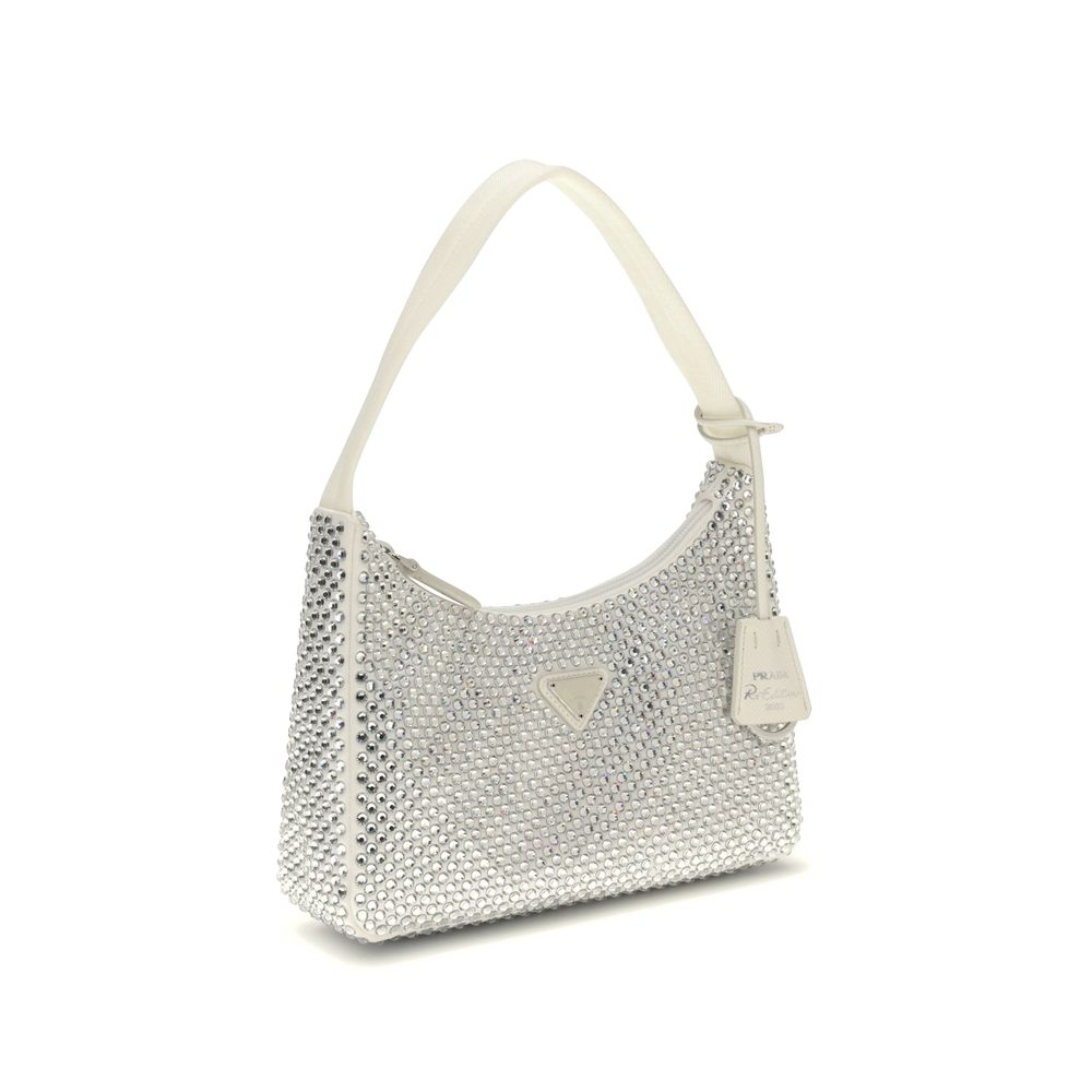Prada White Viscose Shoulder Bag