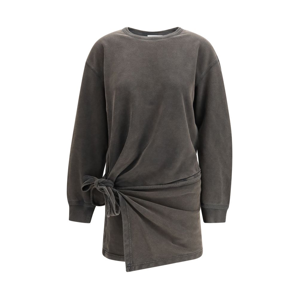 Marant Etoile Gray Cotton Casual Dress
