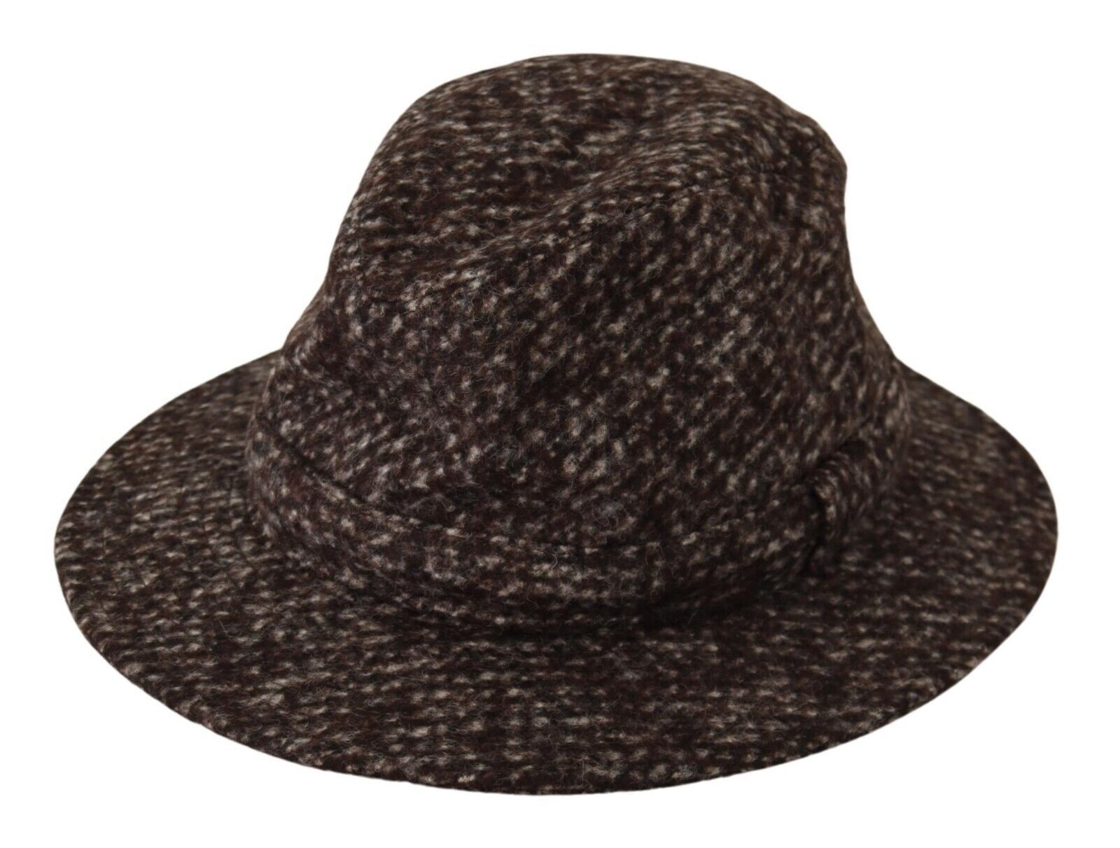 Dolce & Gabbana Gray Melange Blended Textured Tweed Hat