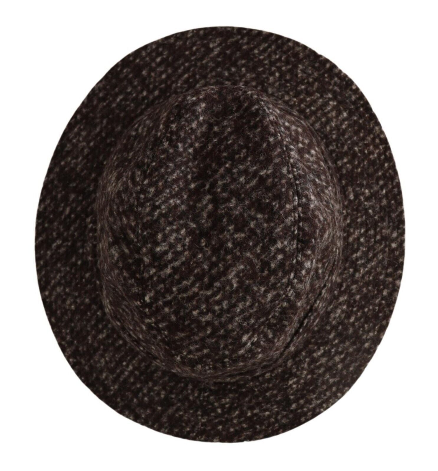 Dolce & Gabbana Gray Melange Blended Textured Tweed Hat