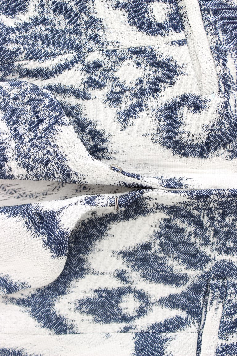 Christian Pellizzari Blue White Blazer Suit Jacket