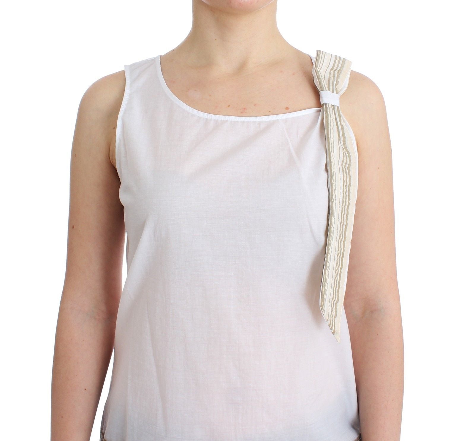 Ermanno Scervino White Top Blouse Tank Shirt Sleeveless