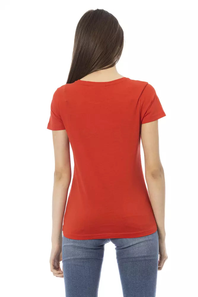 Trussardi Action "Red Cotton Women T-Shirt"