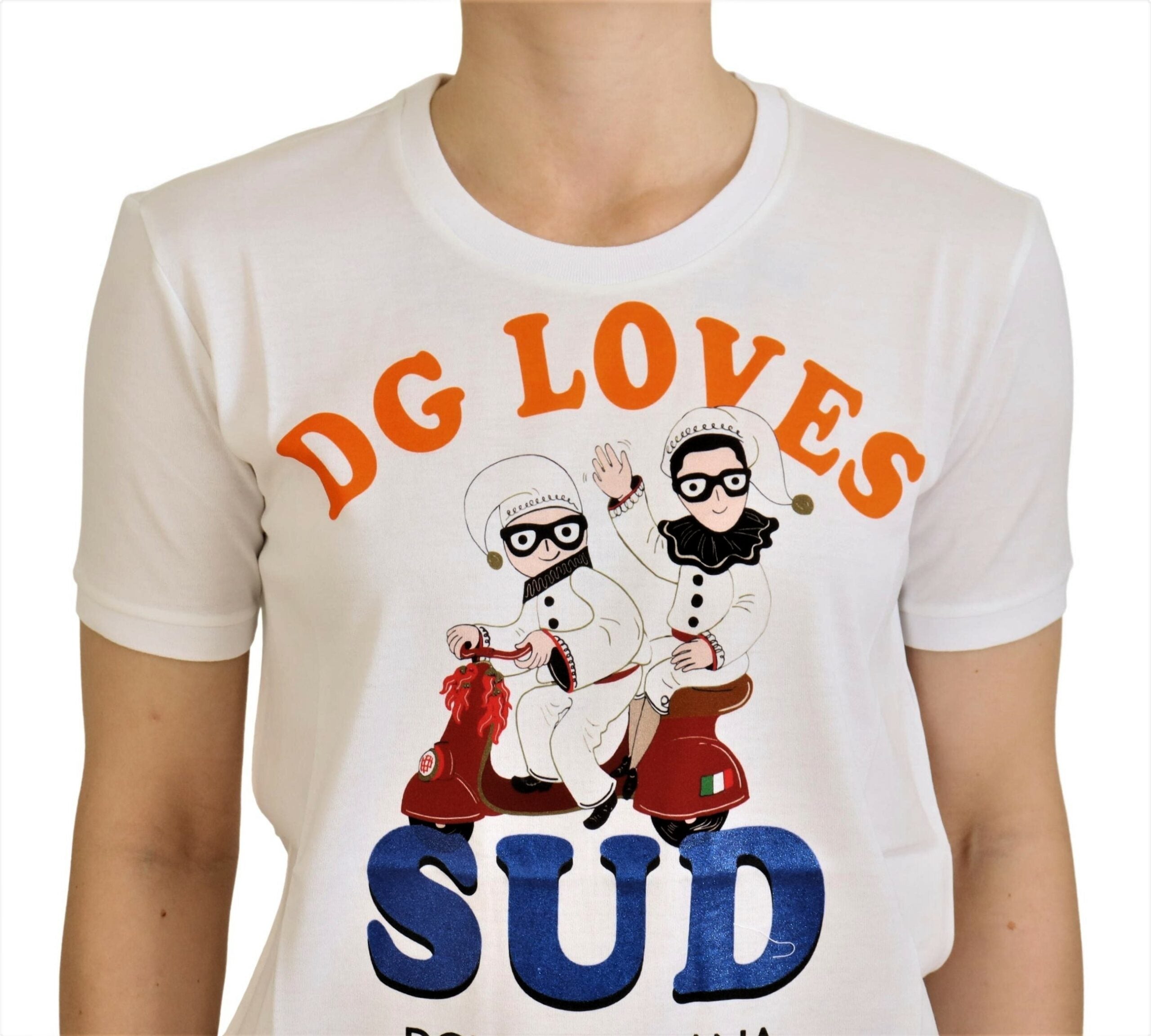 Dolce & Gabbana White Cotton DG Loves SUD T-shirt