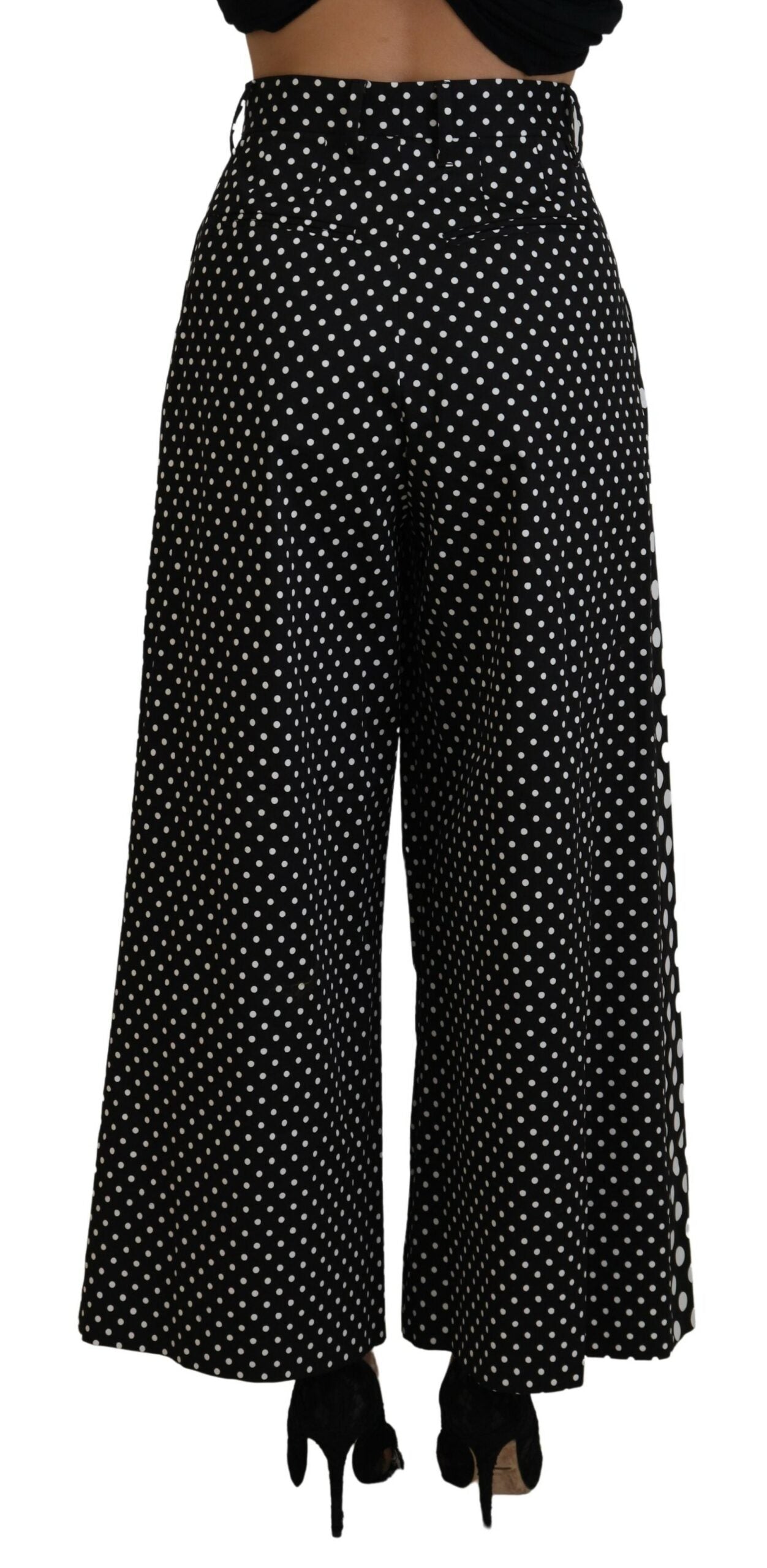 Dolce & Gabbana Multicolor Polka Dots High Waist Pants
