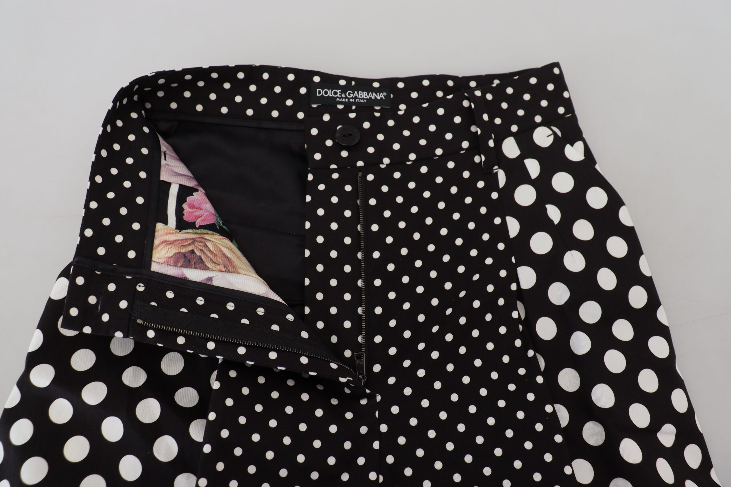 Dolce & Gabbana Multicolor Polka Dots High Waist Pants