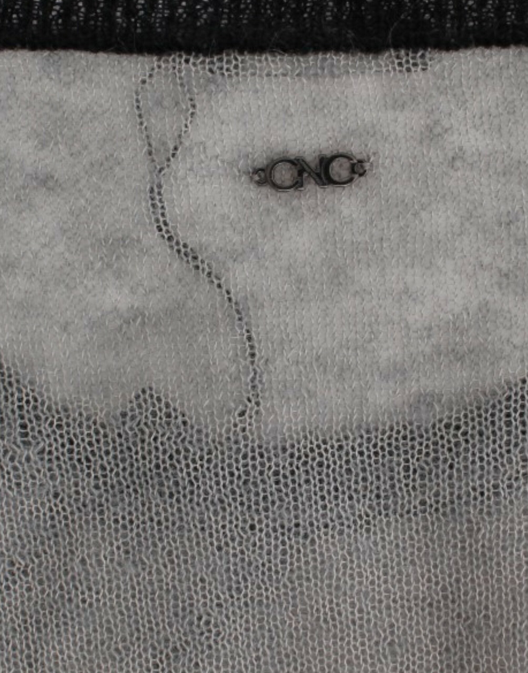 Costume National Gray embellished asymmetric sweater