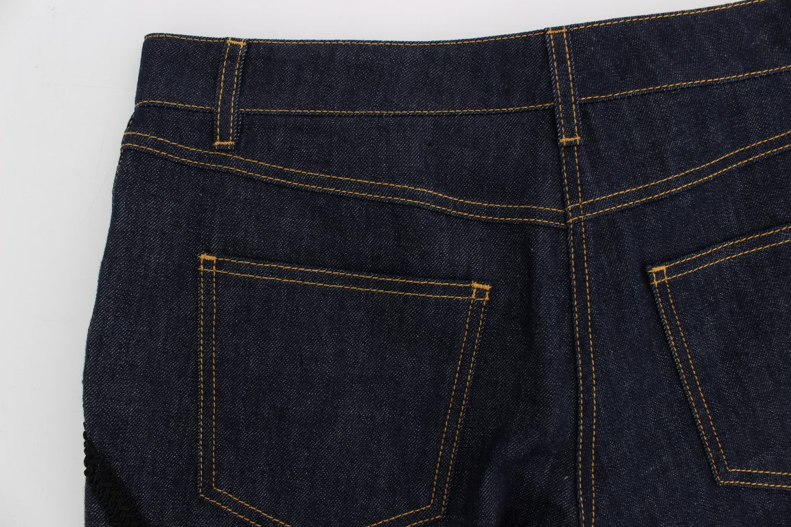 Dolce & Gabbana Blue Denim Cotton CAPRI Torero Jeans