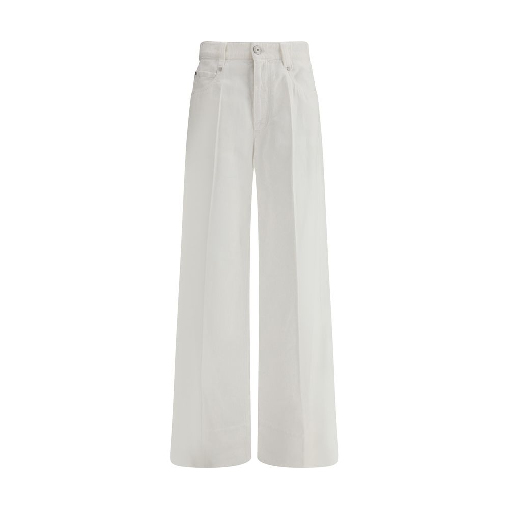Brunello Cucinelli White Cotton Jeans Denim