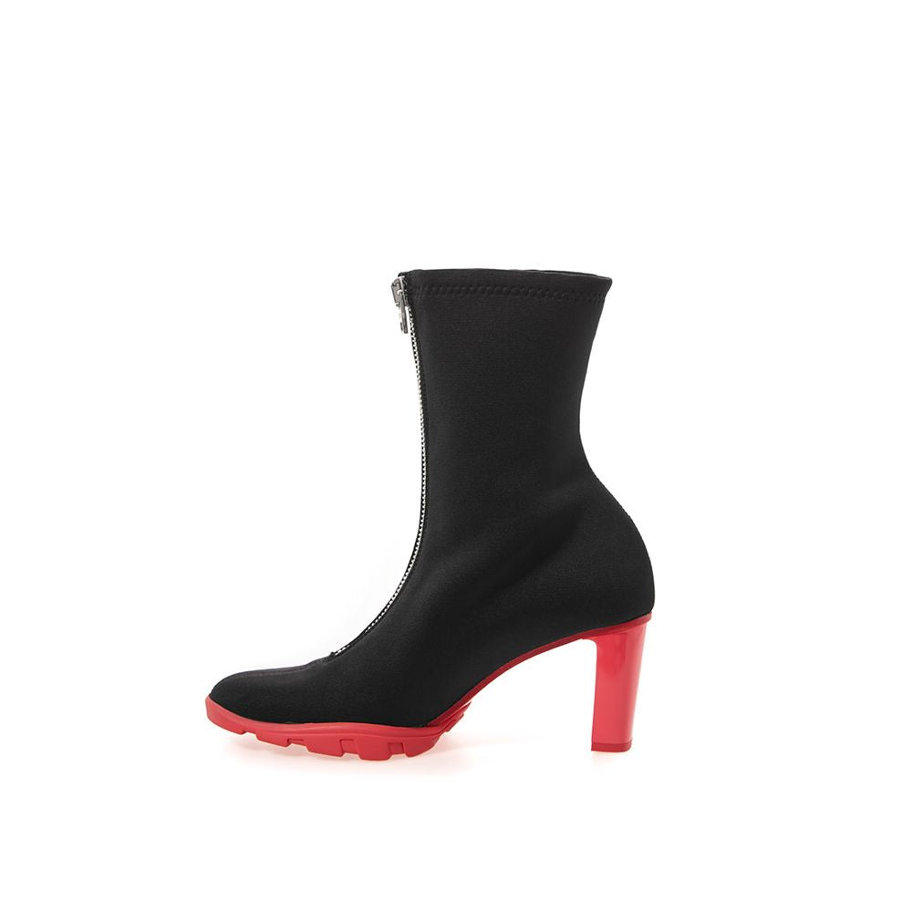 Alexander McQueen Black Neoprene Ankle Boots