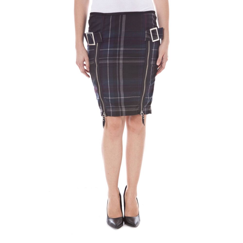 Datch Blu Polyester Women Skirt