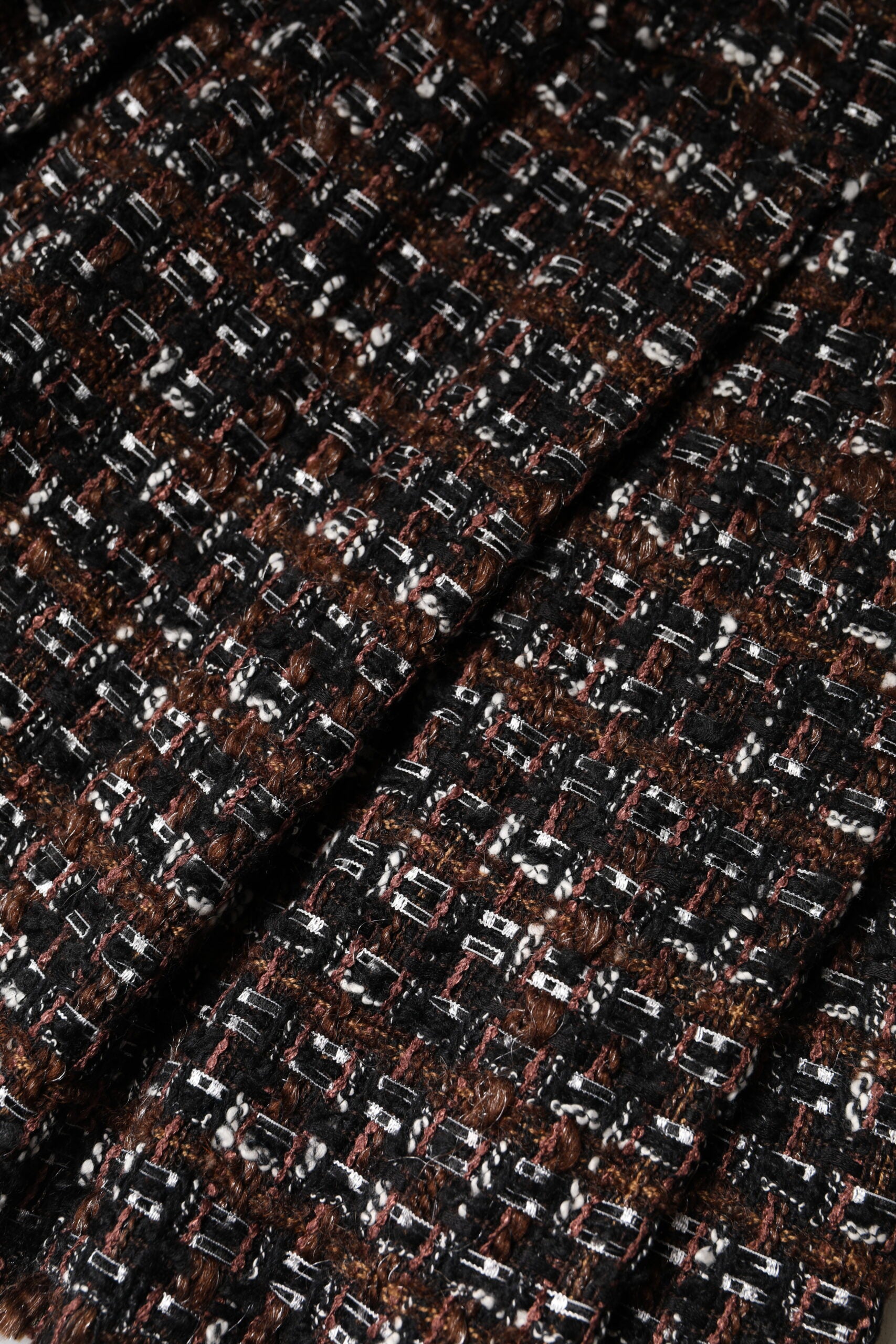 Dolce & Gabbana Multicolor High Waist Tartan Tweed Mini Skirt