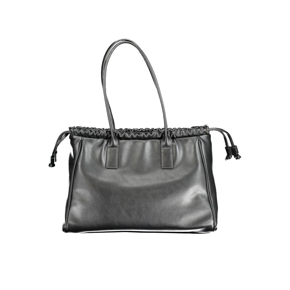 Mario Valentino Black Polyurethane Women Handbag