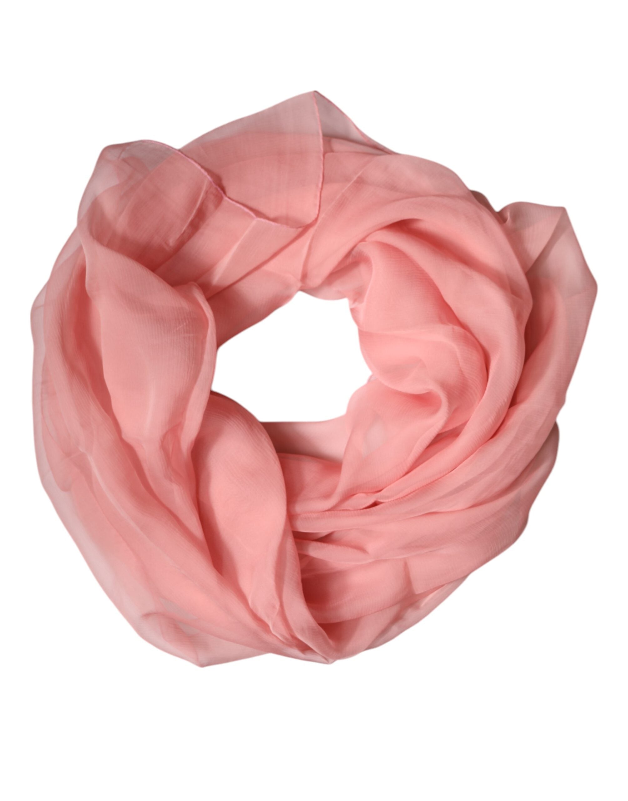 Dolce & Gabbana Pink Silk Rectangle Women Wrap Shawl Scarf