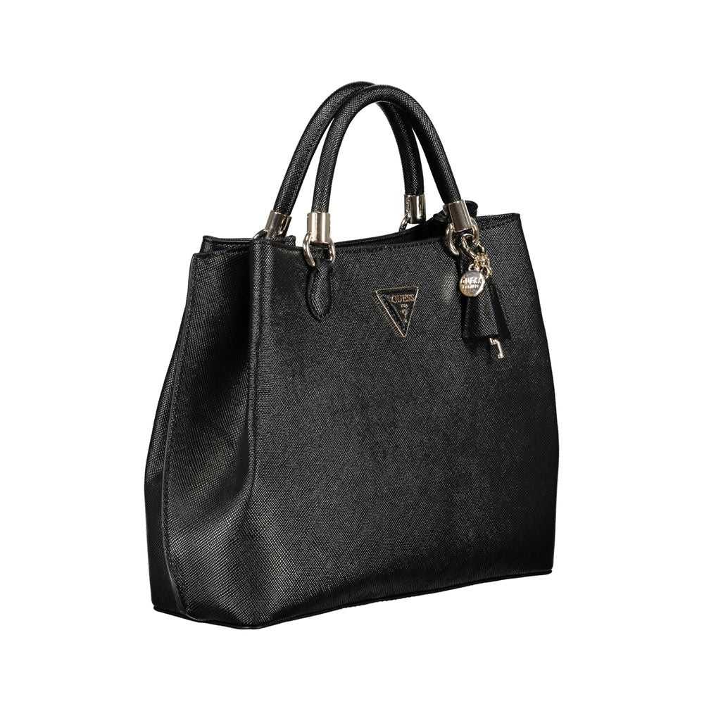 Guess Jeans Nero Poliuretano Female Handbag