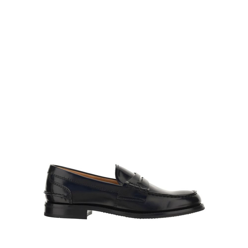 Church's Black Calf Leather Bos Taurus Slip-On Loafers