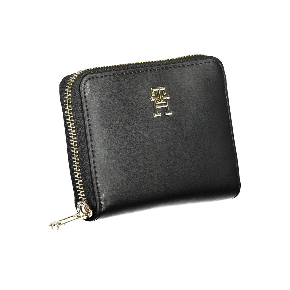 Tommy Hilfiger Black Polyurethane Women Wallet