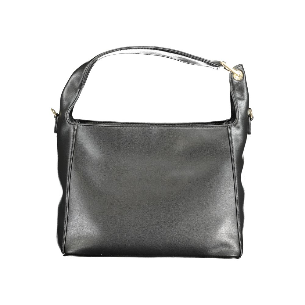 Mario Valentino Black Polyurethane Women's Shoulder Bag