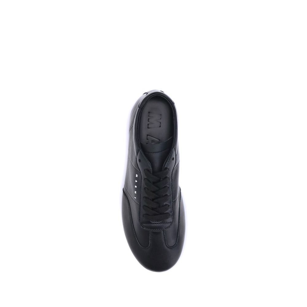 Marni Black Calf Leather Bos Taurus Athletic Sneakers