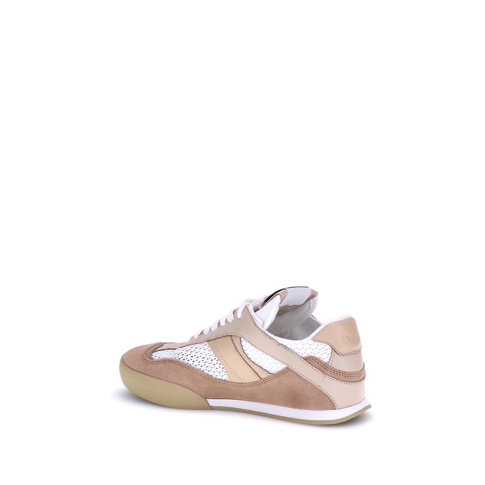 Chloé Beige Calf Leather Bos Taurus Low Top Sneakers