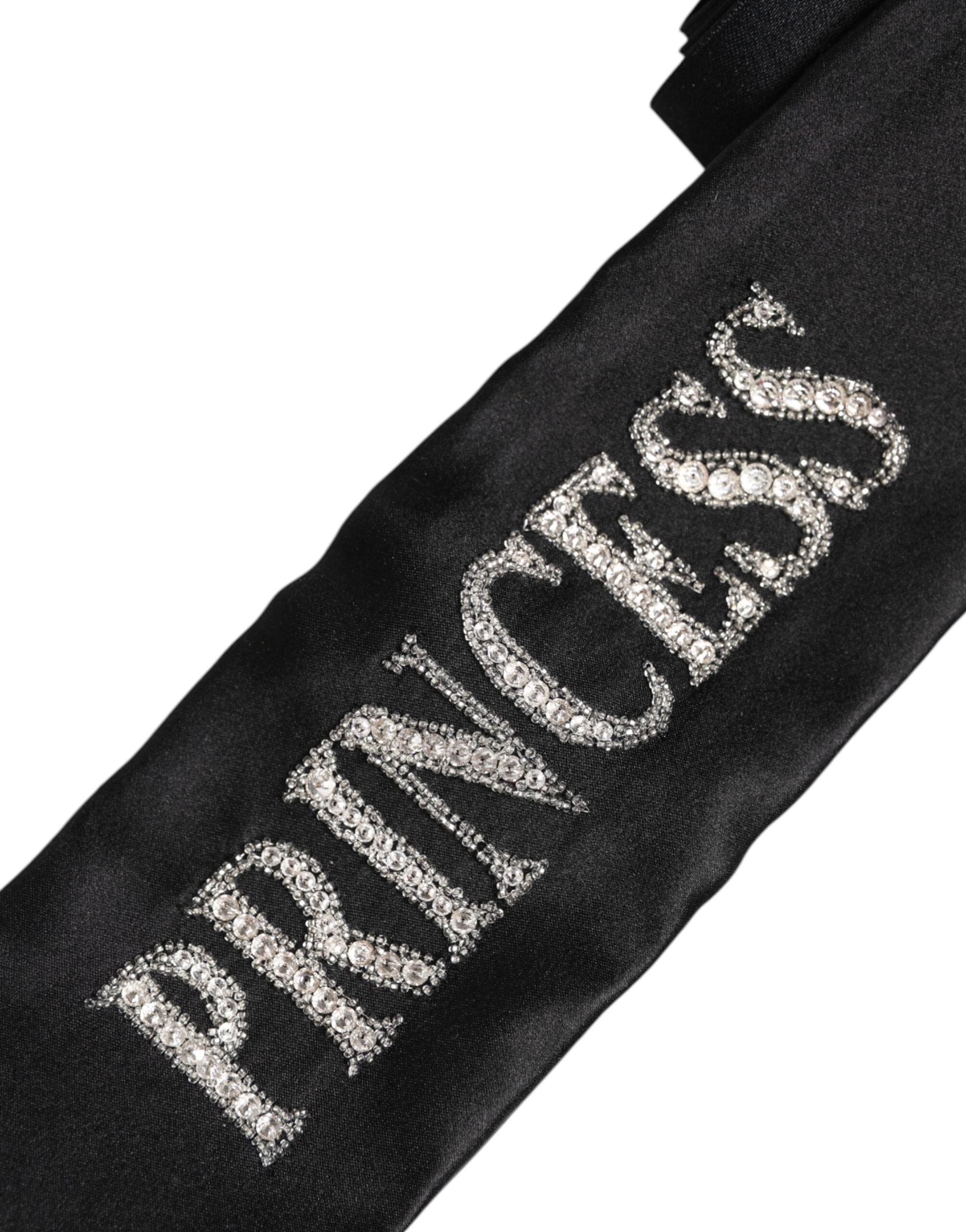 Dolce & Gabbana Black Princess Fantasy Braided Waist Belt