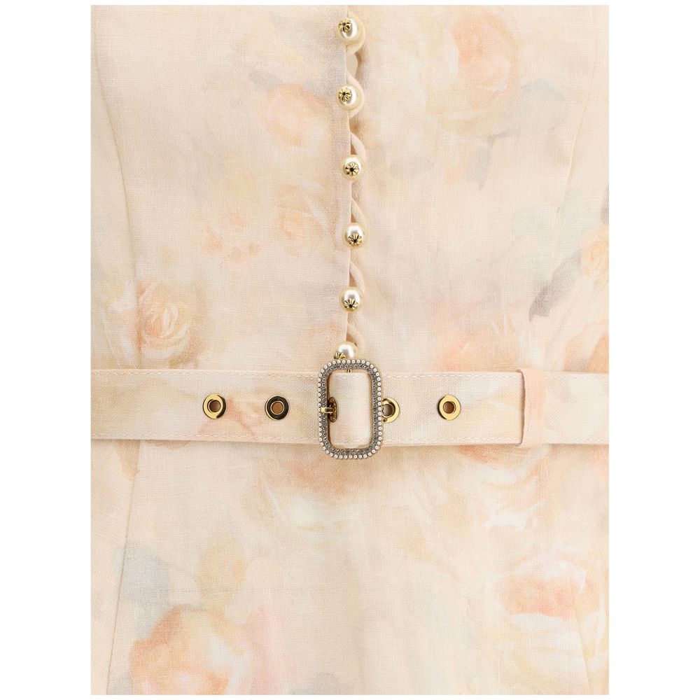 Zimmermann Multicolor Linen Casual Dress