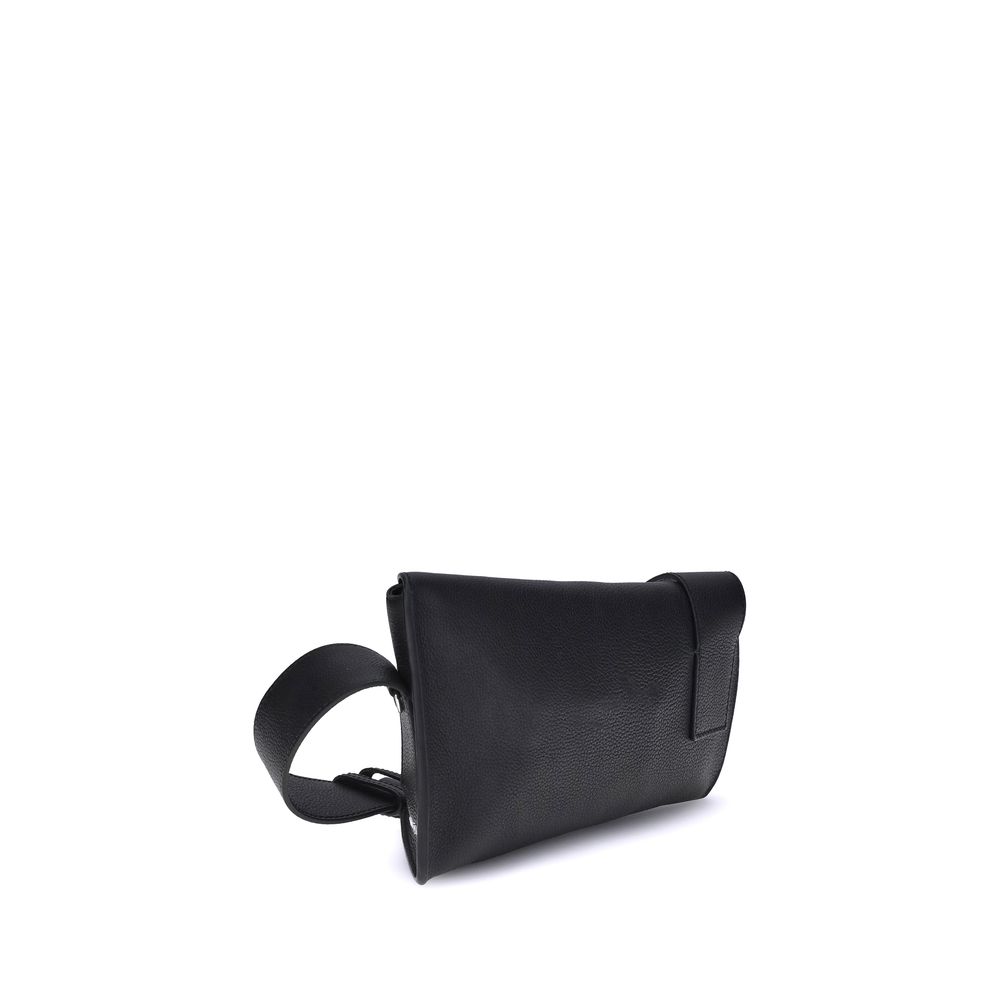 Alexander McQueen Black Calf Leather Bos Taurus Shoulder Bag
