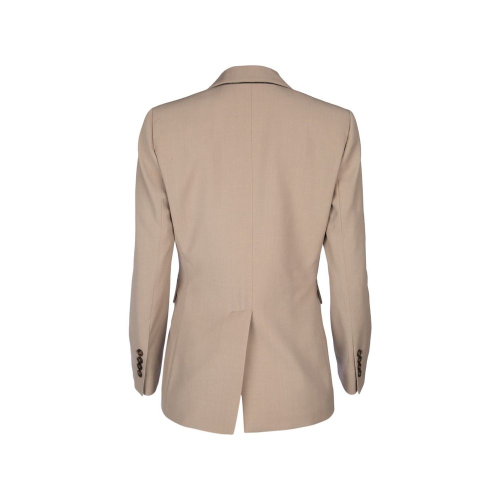 Brunello Cucinelli Beige Virgin Wool Coat
