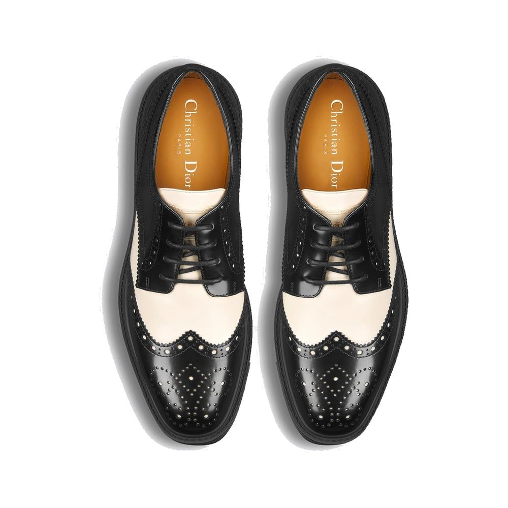 Dior Black Calfskin Oxfords And Derbies