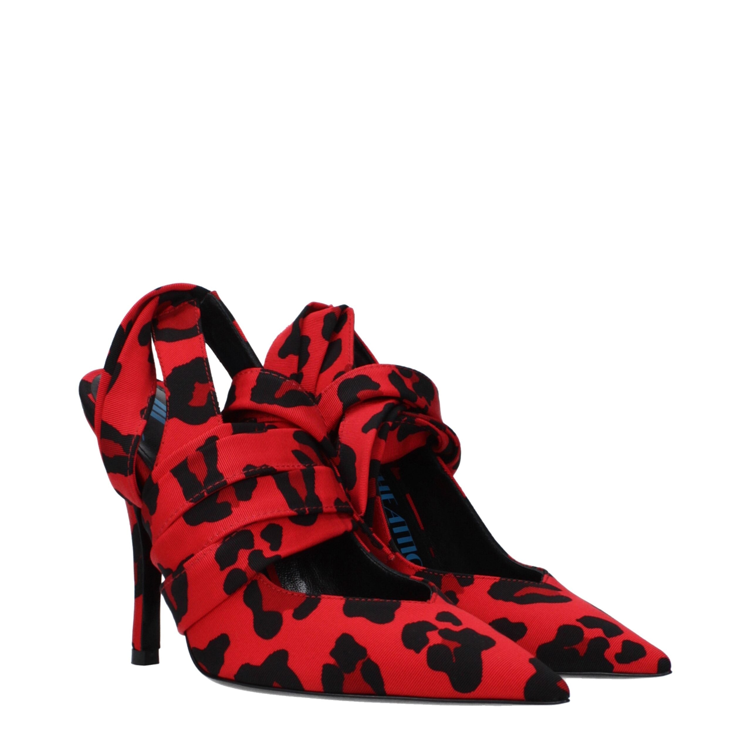 The Attico Red Fabric High Heel Pumps