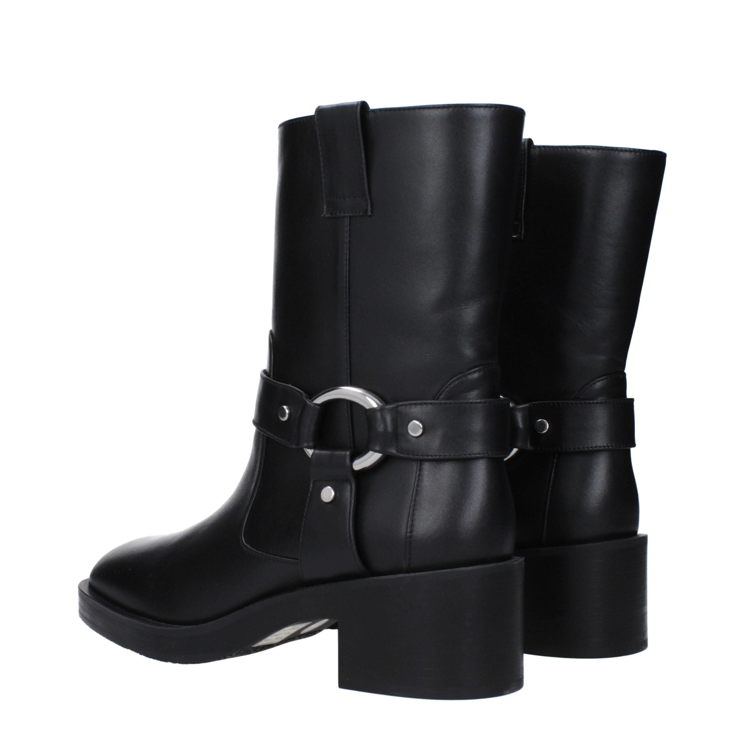 Stuart Weitzman Black Leather Ankle Boots