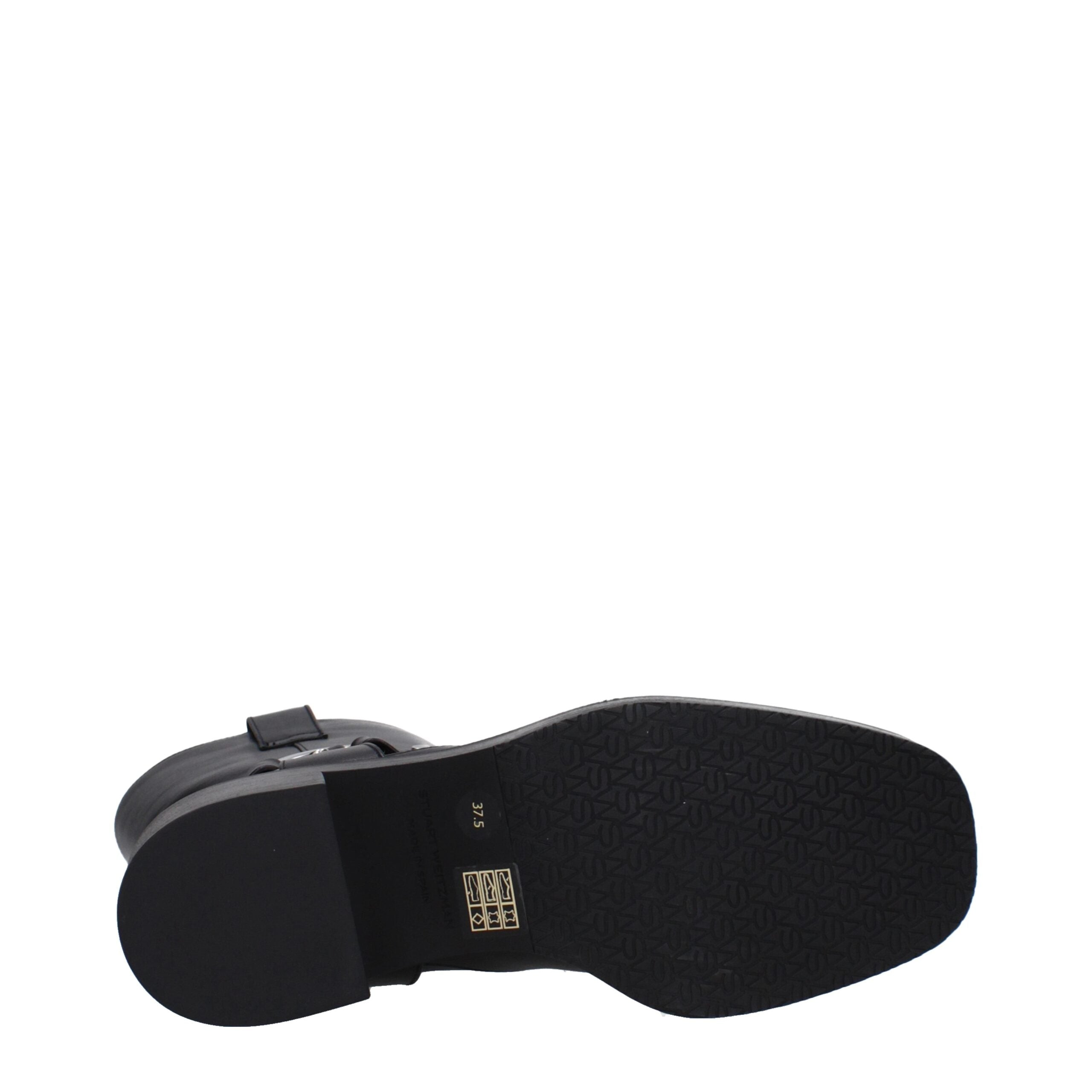 Stuart Weitzman Black Leather Ankle Boots