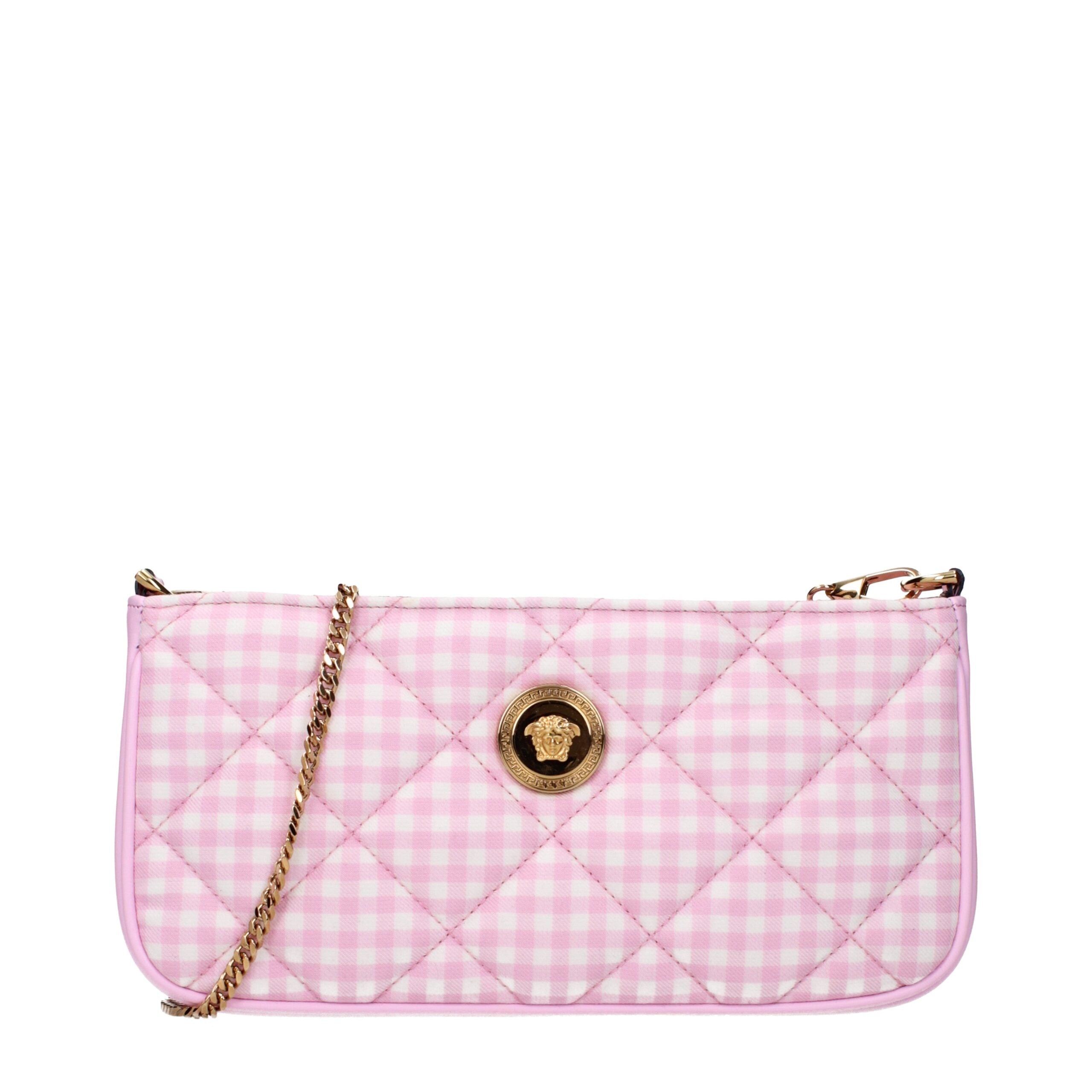 Versace Pink Fabric Shoulder Bag