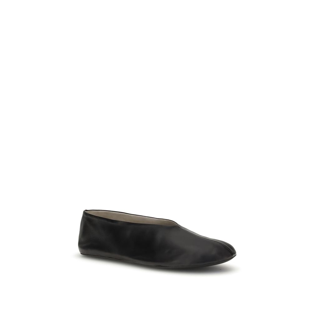 The Row Black Lamb Ovis Aries Aries Ballet Flats
