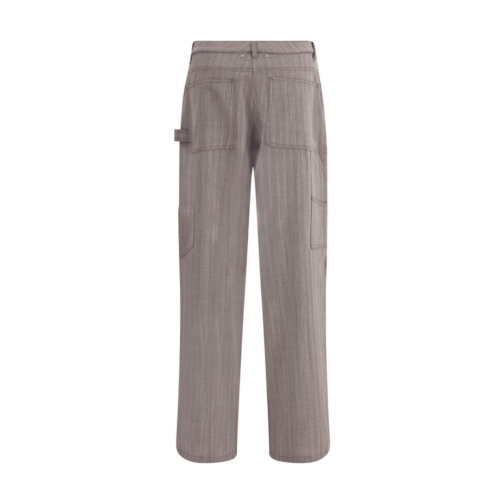 Golden Goose Brown Fleece Wool Casual Pants