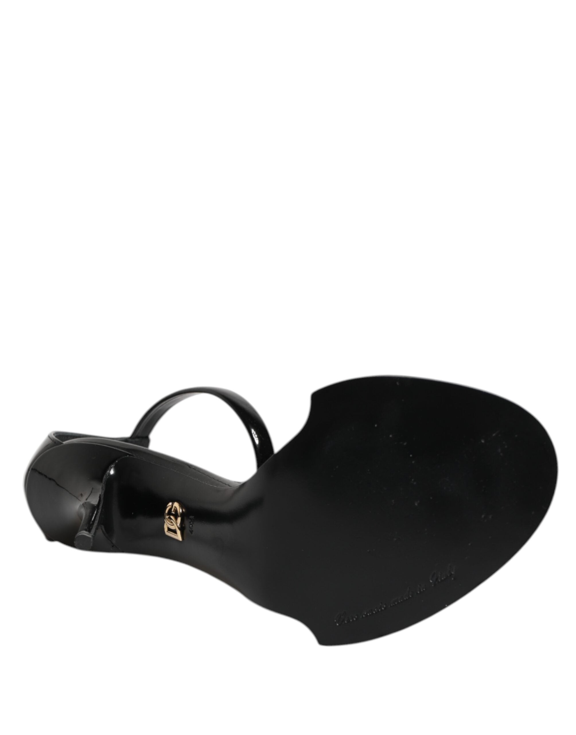 Dolce & Gabbana Black KEIRA Pearl Embellished Sandals Shoes