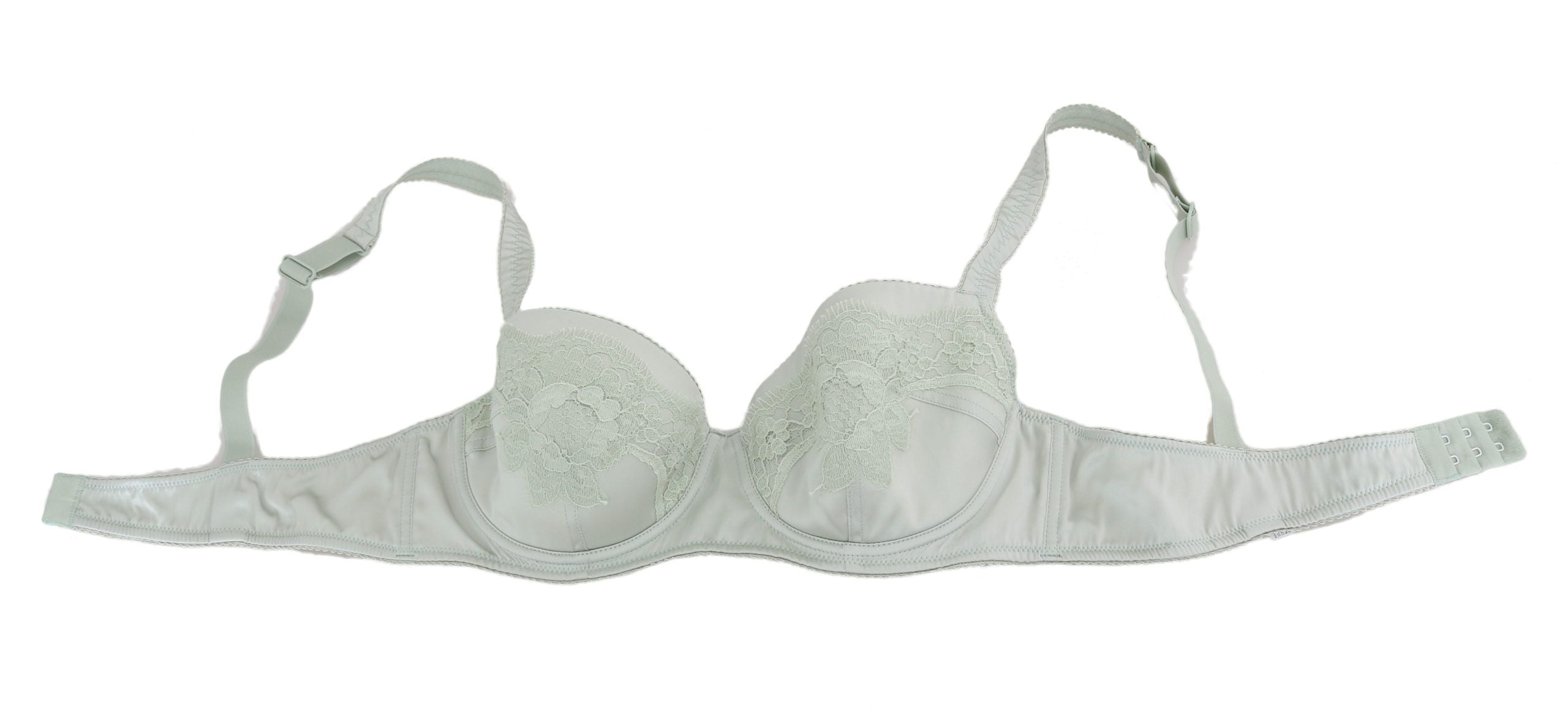 Dolce & Gabbana Green Balconcino Bra Floral Lace Underwear