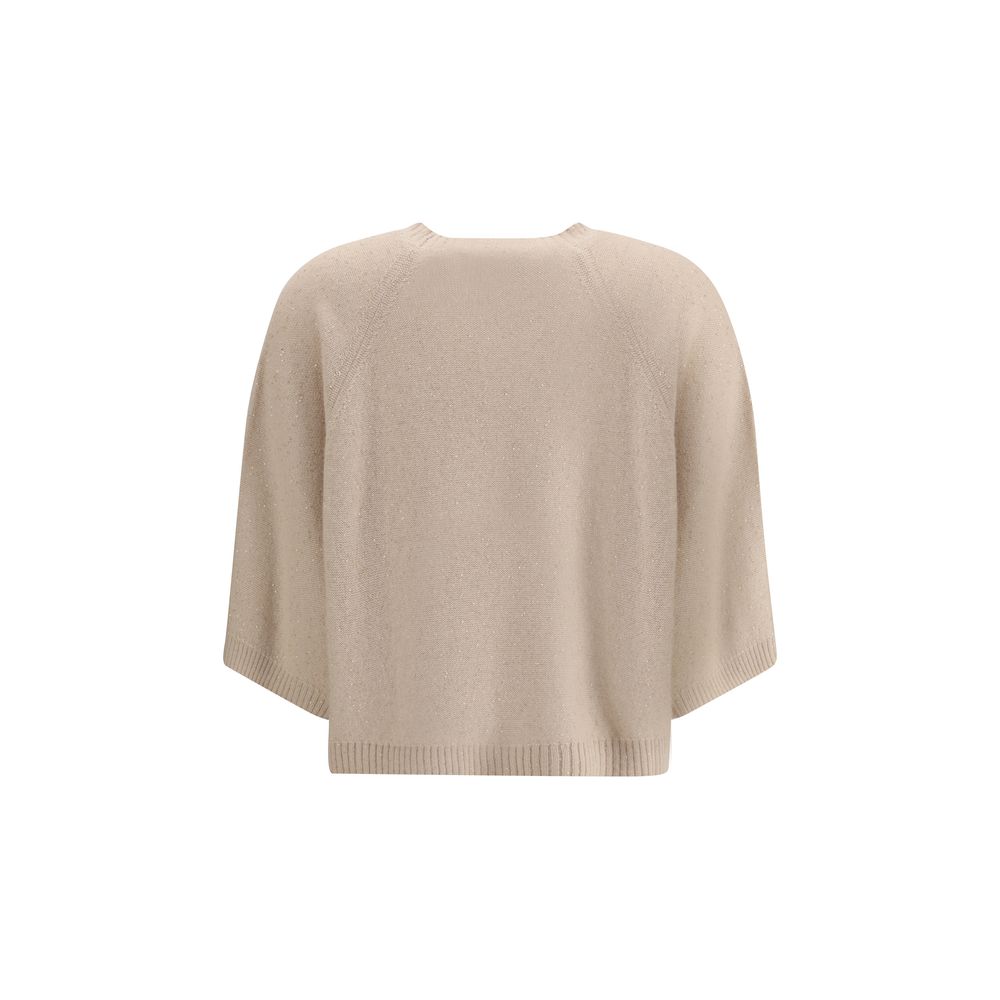 Fabiana Filippi Beige Fleece Wool Sweatshirt