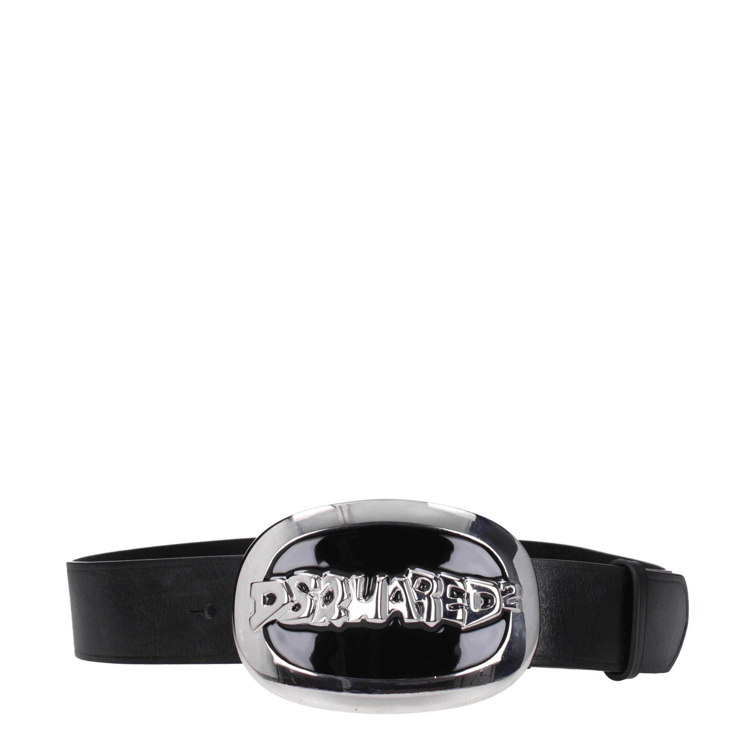 Dsquared² Black Leather Belt