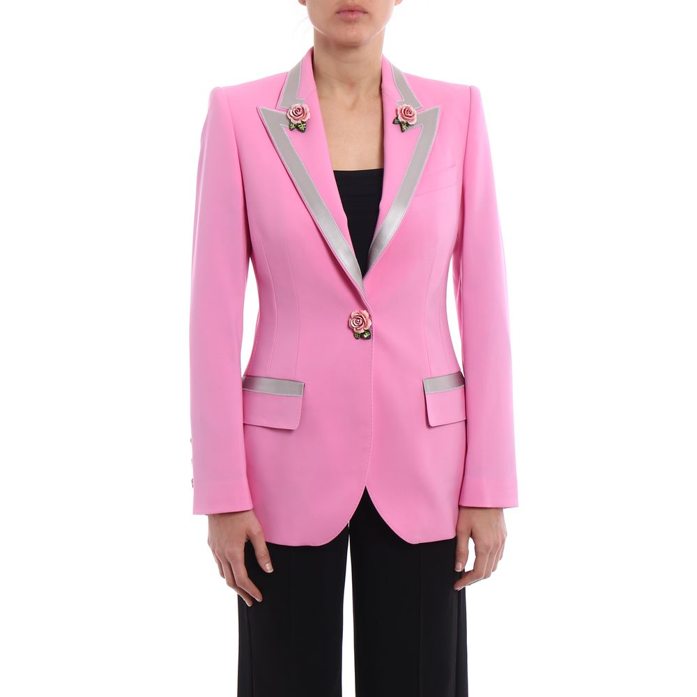 Dolce & Gabbana Pink Wool Jackets & Coat