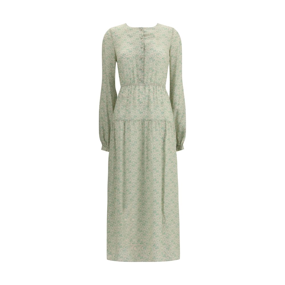 Kristina Ti Bicolor Silk Long Dress