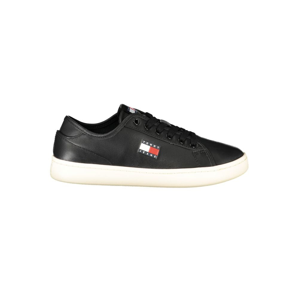 Tommy Hilfiger Black Polyurethane Women Sneaker