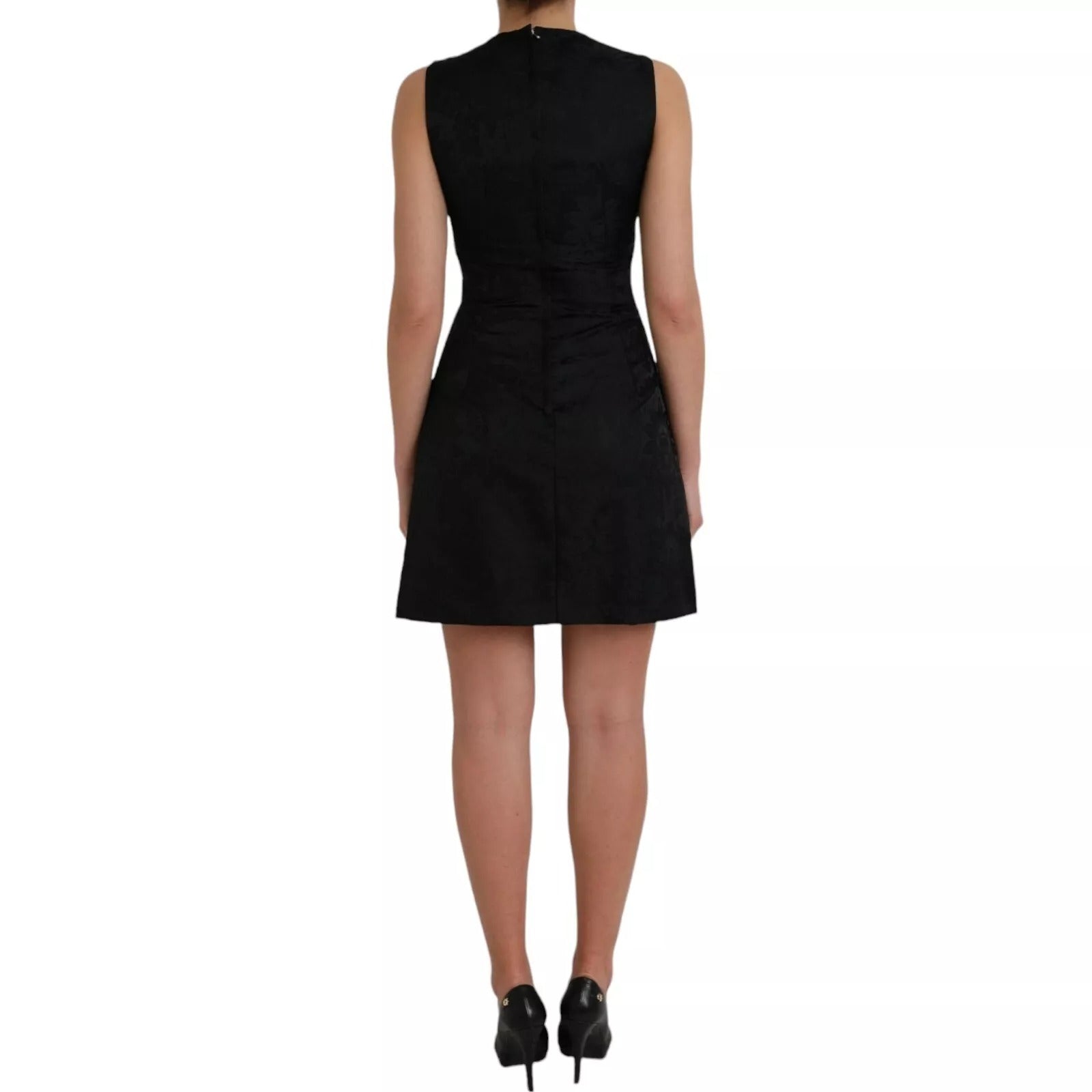 Dolce & Gabbana Black Sleeveless Bodycon A-line Mini Dress