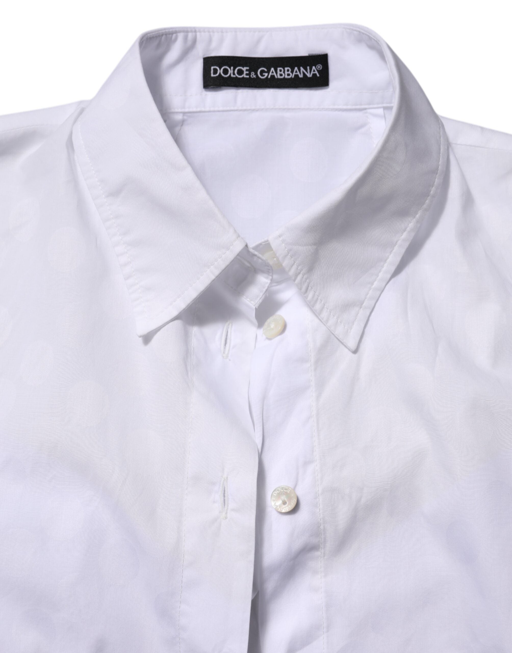 Dolce & Gabbana White Collared Short Sleeve Polo Shirt Top